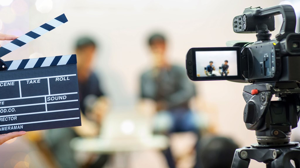 Filming Banner Stock Image