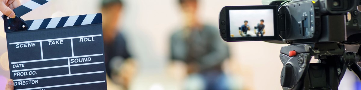 Filming Banner Stock Image