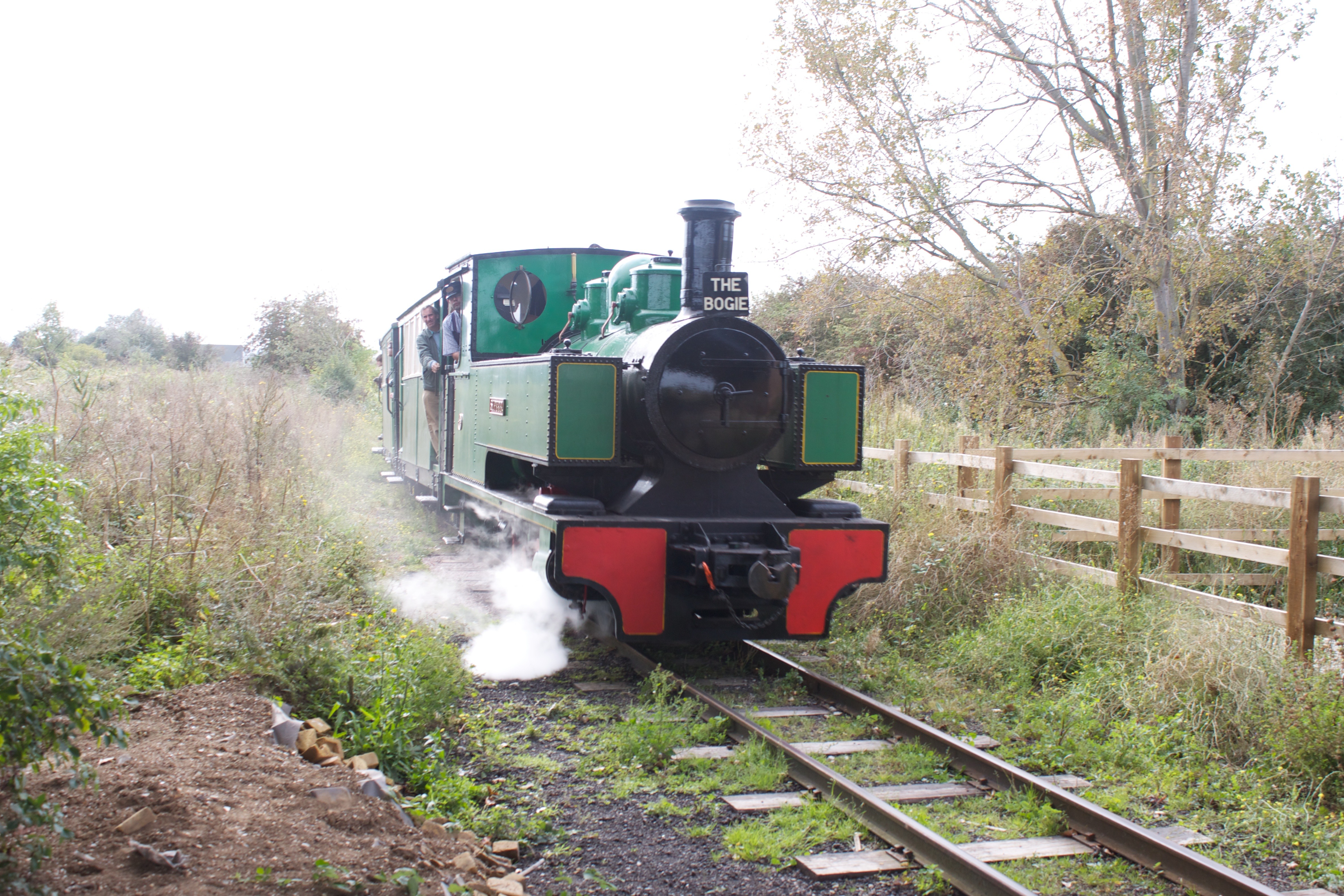 Steaming along the track on the SKLR