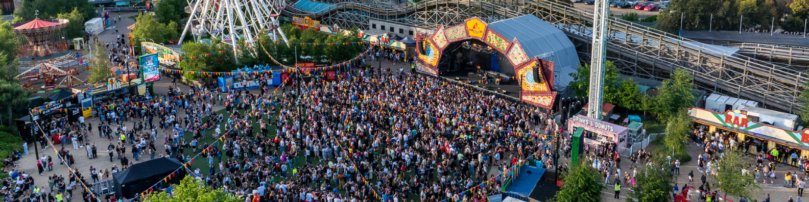 Crowds outside at Dreamland Margate
