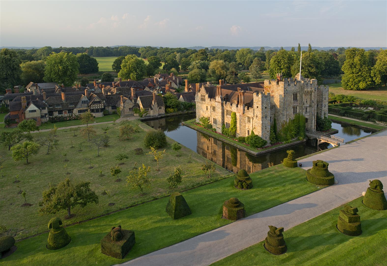 Aerial view of Hever Castle
