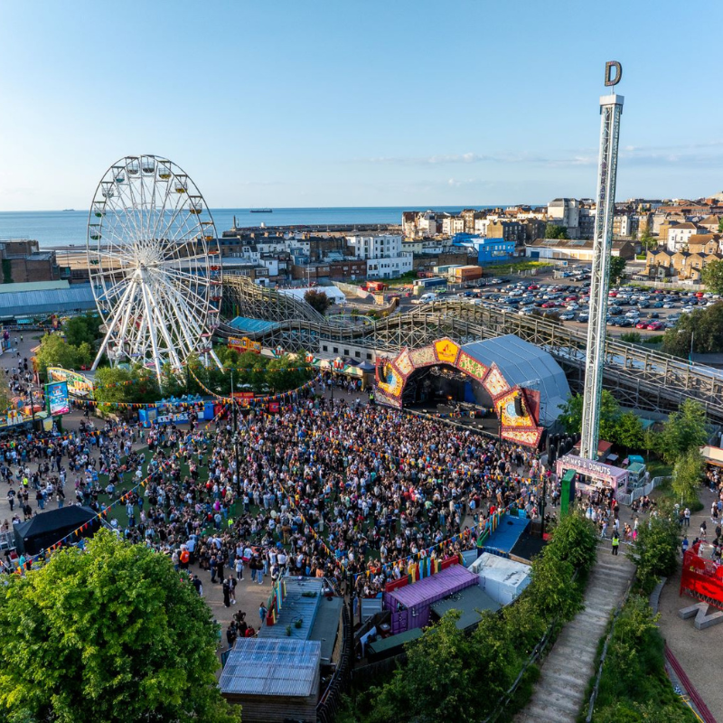 Aerial view of Dreamland Margate