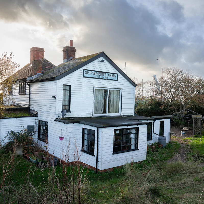 Outside of the Shipwrights Arms pub