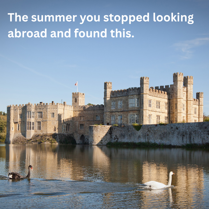 The summer you stopped looking abroad and found this.