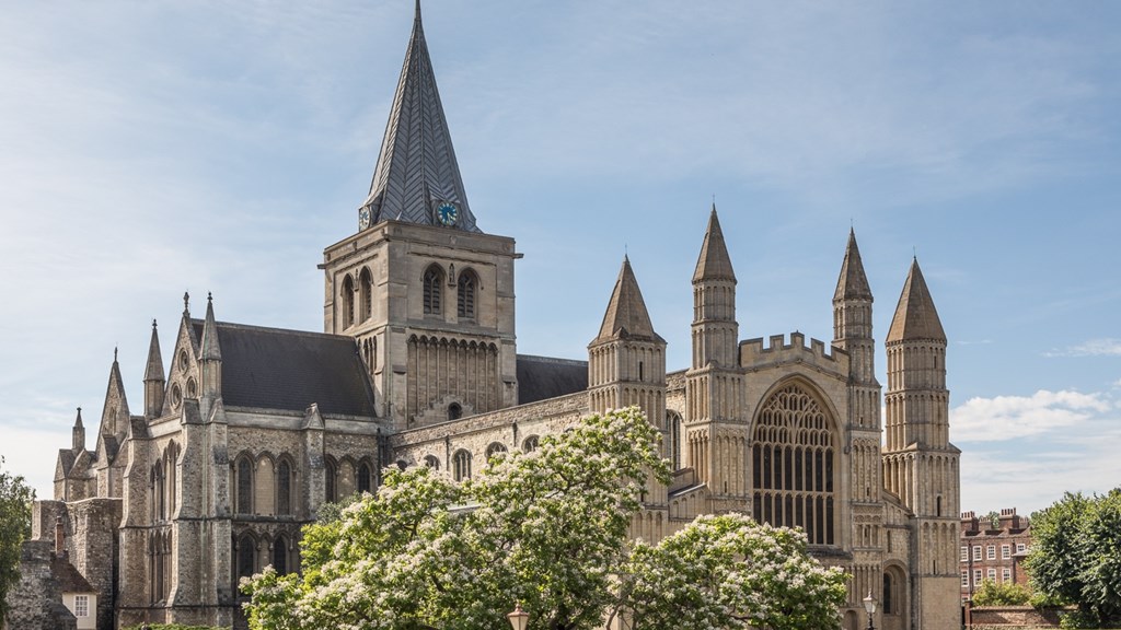 Rochester Cathedral West Front And Catalpa Tree