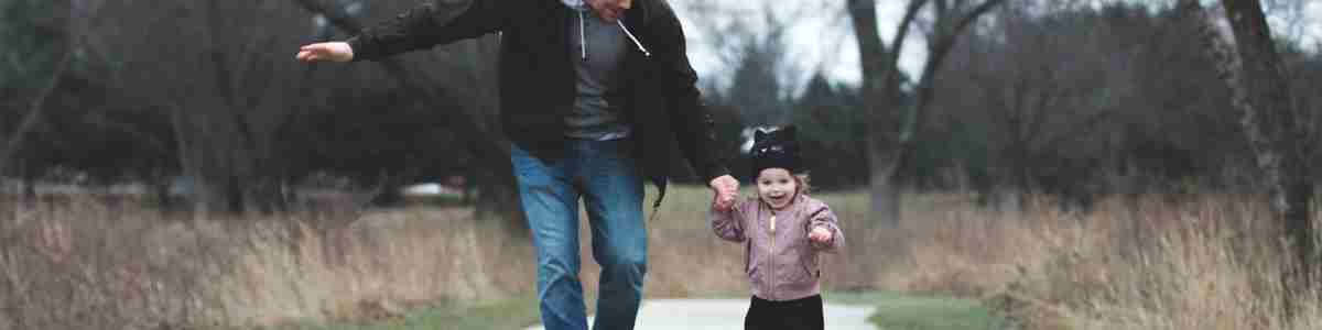 Photo Of Father And Daughter Running At The Park 853408