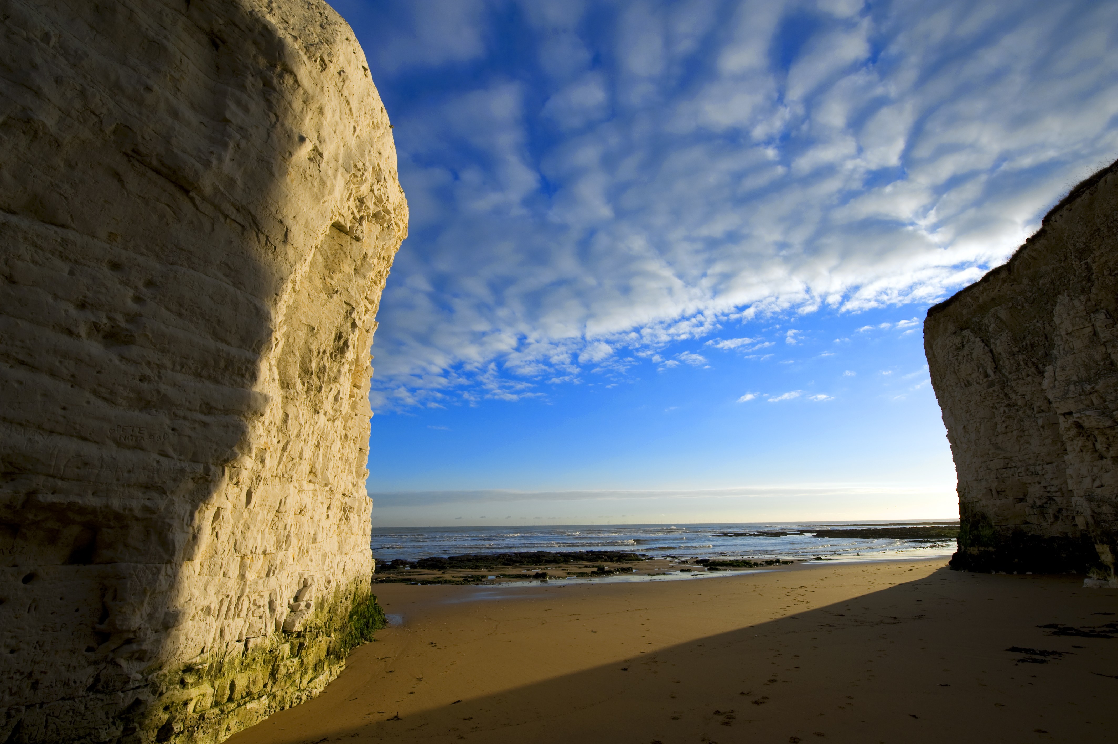 Looking through cliffs