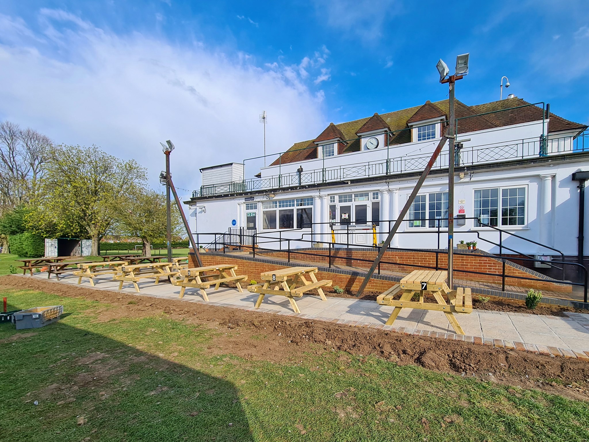 The Appleyard Sports Bar Tables Outside