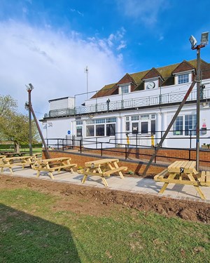 The Appleyard Sports Bar Tables Outside